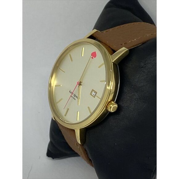 Kate Spade New York Gramercy 0009 Women's Brown Leather Analog Quartz Watch VK87 - Picture 4 of 12